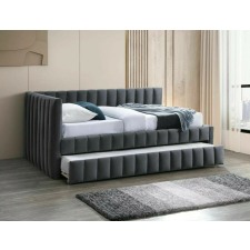  Alfie Velvet Kihúzható Bársony Ágy Szürke 120x200 ágy és ágykellék
