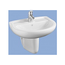 Alföldi Bázis mosdó 55 cm fúrt, fehér 4191 55 xx fürdőkellék