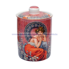 Alfons Mucha porcelán konyhai tároló díszdobozban papírárú, csomagoló és tárolóeszköz