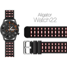 Aligator Watch 22 mm szilikon heveder Dual piros okosóra kellék