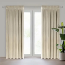  Alita bársony sötétítő függöny Bézs 85x250 cm lakástextília