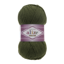 Alize COTTON GOLD - Khaki - 029 rövidáru