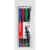  Alkoholos marker készlet, 0,7 mm, STABILO "OHPen F", 4 különböző szín