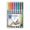  Alkoholos marker készlet, OHP, 0,4 mm, STAEDTLER "Lumocolor® 313 S", 8 különböző szín