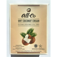 All-co Kókusztejszín (kókuszkrém) 200ml 24% kókuszolaj tartalommal alapvető élelmiszer