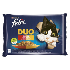  Állateledel alutasakos FELIX Fantastic DUO macskáknak házias válogatás aszpikban 4x85g macskaeledel
