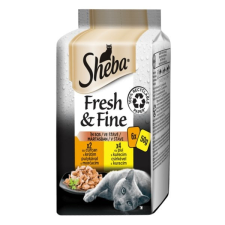  Állateledel alutasakos SHEBA Mini macskáknak szárnyas csirke-pulyka válogatás 6x50g macskaeledel