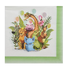  Állatmintás,zöld szélű szalvéta 16 db/ csomag sütés és főzés