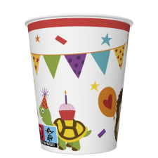 Állatos Cute Party papír pohár 8 db-os 250 ml party kellék