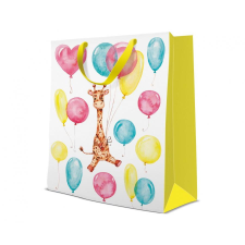 Állatos Giraffe with Balloon, Zsiráf papír ajándéktasak 26x33 cm ajándéktasak
