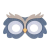 Állatos Owl, Bagoly filc maszk 18 cm