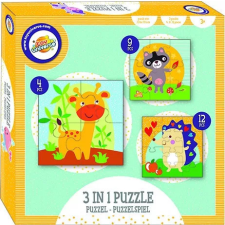 Állatos puzzle 3 az 1-ben puzzle, kirakós