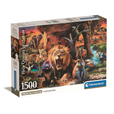Állatos Tribal Society 1500 db-os Compact puzzle Clementoni puzzle, kirakós
