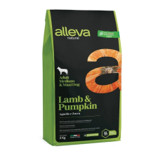  Alleva Natural Medium / Maxi Felnőtt Kutyáknak Bárány &amp; Sütőtök 2 kg, gluténmentes kutyaeledel