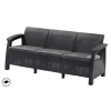 Allibert CORFU LOVE SEAT MAX háromszemélyes polyrattan kerti kanapé - grafit