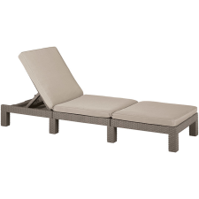 Allibert Daytona Állítható Exkluzív Polyrattan Kerti Nyugágy – Cappuccino () kerti bútor