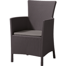 Allibert IOWA/MONTANA polyrattan kerti fotel - barna kerti bútor