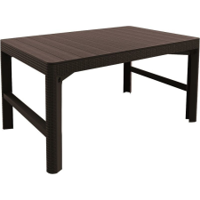 Allibert Kerti asztal polyrattan LYON Barna kerti bútor