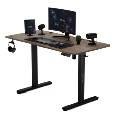  Állítható magasságú elektromos íróasztal Nojo 120x60cm fekete tölgy íróasztal
