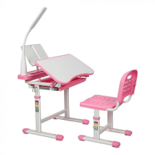  Állítható magasságú, többfunkciós, gyerek íróasztal, rózsaszín íróasztal
