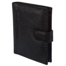  Állított fazonú fekete bőr pénztárca, irattartó külső kapoccsal Always Wild pénztárca