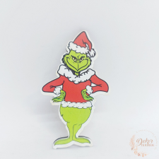 Álló grincs - fa tábla dekorációs kellék