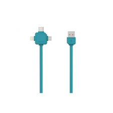 Allocacoc 3az1-ben USB kábel kék (9003BL/USBC15) kábel és adapter