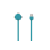 Allocacoc 3az1-ben USB kábel kék (9003BL/USBC15)