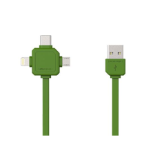 Allocacoc 3az1-benUSB kábel zöld (9003GN/USBC15) (9003GN/USBC15) kábel és adapter