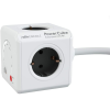 Allocacoc PowerCube Extended WiFi 4 aljzatos elosztó 1.5m - Fehér/Fekete (9710/DEEXWF)