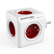Allocacoc PowerCube Original hálózati elosztó fehér-piros  (1100RD/DEORPC) (1100RD/DEORPC) hosszabbító, elosztó
