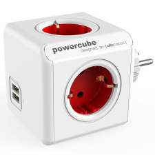 Allocacoc PowerCube Original USB hálózati elosztó fehér-piros (1202RD/DEOUPC) villanyszerelés
