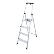  Állólétra, 5 lépcsőfokos, alumínium, KRAUSE "Safety" létra és állvány