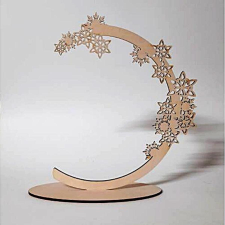  Állvány hópelyhekkel. Mérete: 250x262x5 mm dekorációs kellék