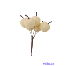  Alma 6db/köteg pick - Világos Krém dekorációs kellék