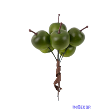  Alma 6db/köteg pick - Zöld dekorációs kellék