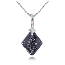  Alonza - Swarovski kristályos nyaklánc - csillámos fekete nyaklánc