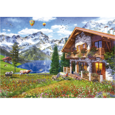 Alpesi házikó puzzle 4000 darabos puzzle, kirakós