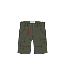 Alpha Industries Jet Short - dark olive férfi rövidnadrág
