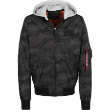 Alpha Industries MA-1 TT Hood - black camo férfi kabát, dzseki