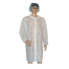 Alpha Látogató köpeny egyszerhasználatos PP zipzáros fehér 115x80cm, 42g, XXL munkaruha