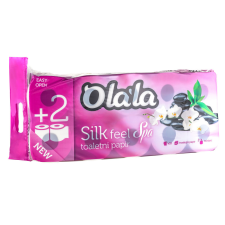 Alpha Olala Silk Feel Spa toalettpapír 3 rétegű fehér 155 lap 10 tekercses, 6csg/zsák higiéniai papíráru