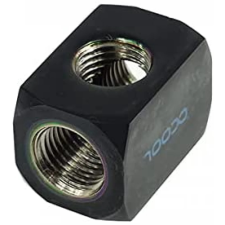 AlphaCool 17030 Connection terminal TEE T-piece round G1/4 - fekete hűtés