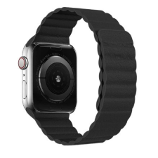 AlphaOne Apple Watch mágneses bőr szíj 38mm/40mm fekete okosóra kellék