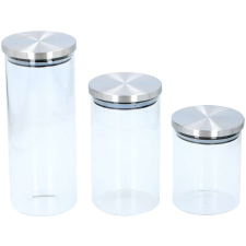 Alpina 3 részes üveg tároló szett fedővel 650/950/1400ml papírárú, csomagoló és tárolóeszköz