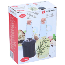Alpina - Dugós üvegpalack olajhoz/ecethez 250ml 2 db. kulacs, kulacstartó