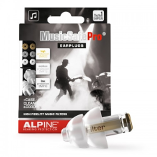 Alpine MusicSafe Pro Szűrős füldugó zenészeknek, DJ-knek, áttetsző gyógyászati segédeszköz