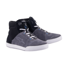 Alpinestars Chrome Air motorkerékpár csizma fekete-szürke-kék motoros csizma