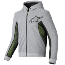 Alpinestars Chrome Air Sport kapucnis pulóver szürke-fekete-sötétkhaki motoros kabát