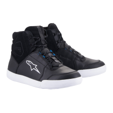 Alpinestars Chrome Drystar motoros cipő fekete-fehér-kék motoros csizma